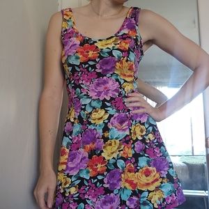 80s Floral Summer Dress